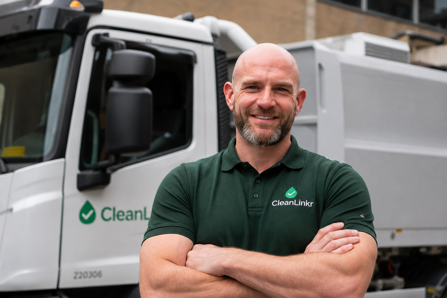 CleanLinkr medewerker op locatie